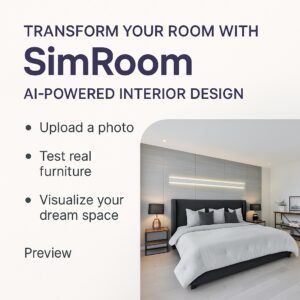 SimRoomで理想の部屋に変身：AIが叶えるインテリアデザイン