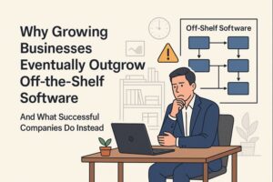 なぜ成長する企業は  既製ソフトウェアでは限界を迎えるのか ― 成功している企業が選ぶ次の一手 ―