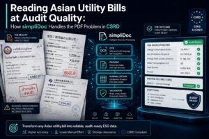 監査品質でアジアの電力料金明細を読む:CSRD における PDF 問題を simpliDoc がどう解決するか