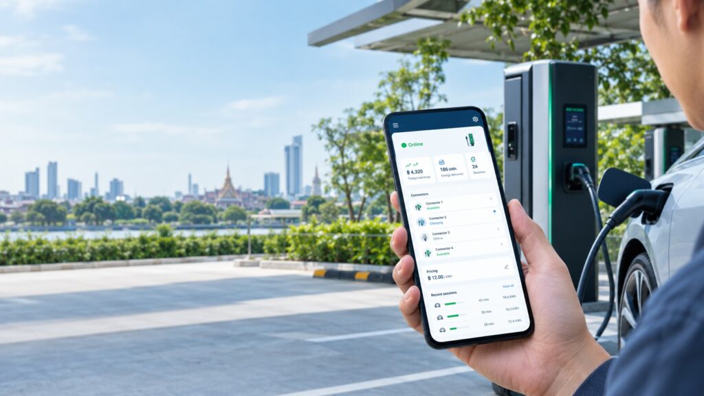 เจ้าของสถานที่ติดตั้งเครื่องชาร์จ EV ต้องการอะไรจริงๆ: ให้คอนโด โรงแรม หรือร้านอาหารดูแดชบอร์ดของตัวเองได้ โดยไม่ต้องมีบัญชีเพิ่ม